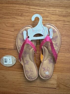 b.o.c. Kids Pink Glitter Flip Flop Sandals